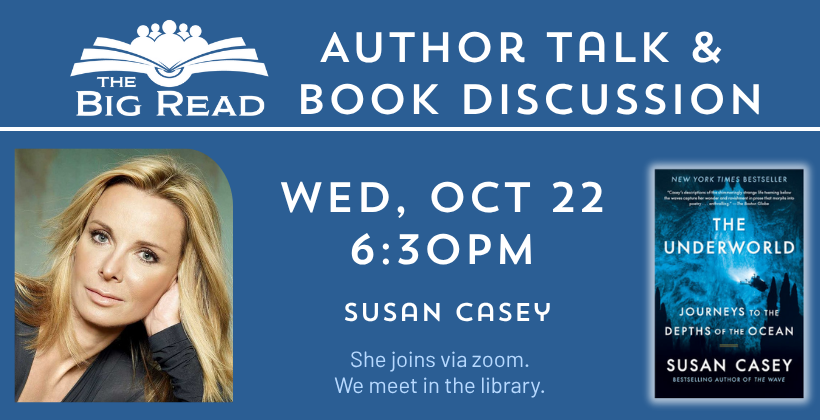 Author Talk october 22 at 6:30pm